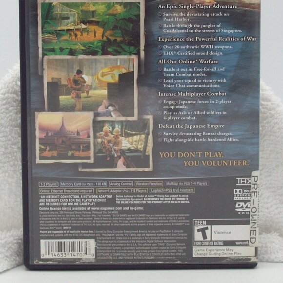 Sony Playstation 2 PS2 Medal of Honor Rising Sun EA Games Video Game - Picture 7 of 16